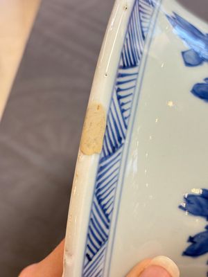 A Chinese blue and white vase with birds among flowering branches, Kangxi — 照片 10