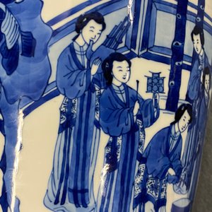 A Chinese blue and white vase with female musicians and dancers, Kangxi — photo 17