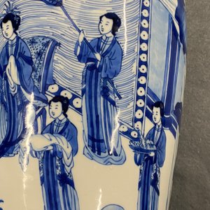 A Chinese blue and white vase with female musicians and dancers, Kangxi — photo 18