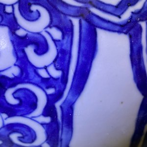 A Chinese blue and white vase with floral panels, Kangxi — 照片 10