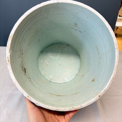 A Chinese blue and white vessel with geese in a landscape — photo 6