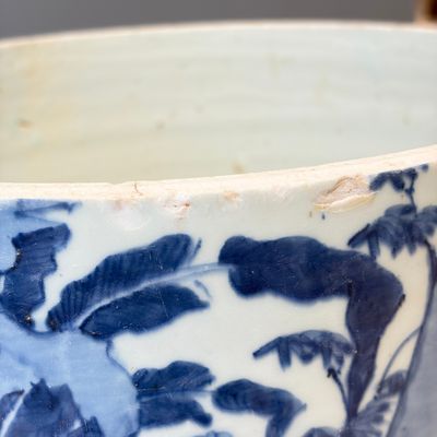 A Chinese blue and white vessel with geese in a landscape — photo 11