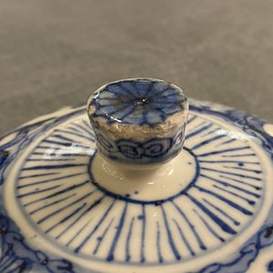 A Chinese blue and white Vietnamese market 'Bleu de Hue' bowl and cover, 19th C. — photo 7