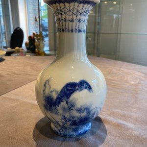 A Chinese blue and white 'Wang Bu' vase, Yongzheng mark, 20th C. — 照片 7