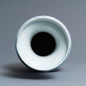 A Chinese blue and white 'warriors' vase, 19th C. — 照片 6