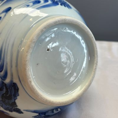 A Chinese blue and white 'Wen Wang Fang Xian 文王訪賢' double-gourd vase — foto 15