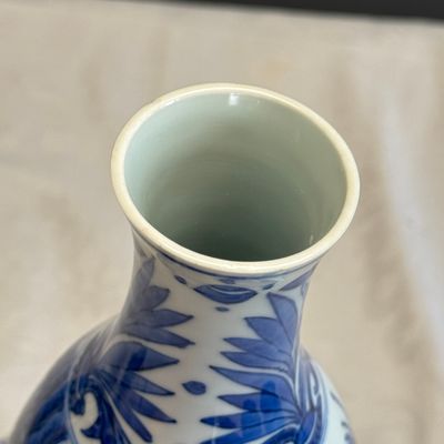 A Chinese blue and white 'Wen Wang Fang Xian 文王訪賢' double-gourd vase — foto 7