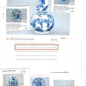 A Chinese blue and white 'Wen Wang Fang Xian 文王訪賢' double-gourd vase — foto 7