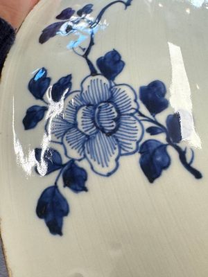 A Chinese blue and white 'Willow and Lotus' dish, Qianlong — 照片 16