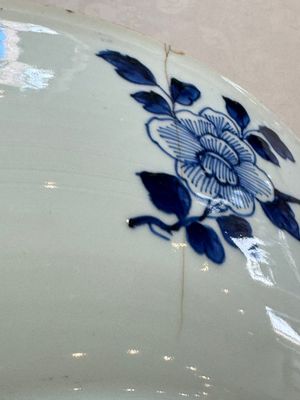 A Chinese blue and white 'Willow and Lotus' dish, Qianlong — 照片 18