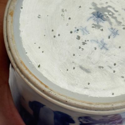 A Chinese blue and white 'Xi Xiang Ji' brushpot (Bitong) — foto 13