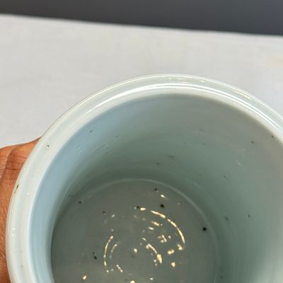 A Chinese blue and white 'Xi Xiang Ji' brushpot (Bitong) — foto 9