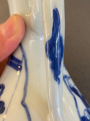 A Chinese blue and white 'Xi Xiang Ji' ewer and cover, Xuande mark, Kangxi — 照片 17
