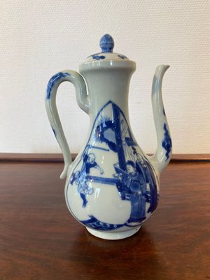 A Chinese blue and white 'Xi Xiang Ji' ewer and cover, Xuande mark, Kangxi — 照片 3