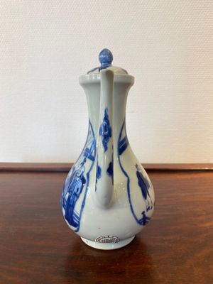 A Chinese blue and white 'Xi Xiang Ji' ewer and cover, Xuande mark, Kangxi — 照片 4