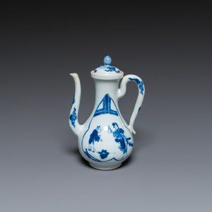 A Chinese blue and white 'Xi Xiang Ji' ewer and cover, Xuande mark, Kangxi — 照片 1