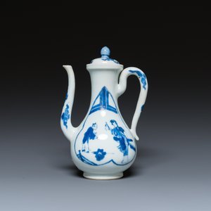 A Chinese blue and white 'Xi Xiang Ji' ewer and cover, Xuande mark, Kangxi — 照片 2