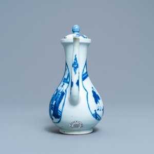 A Chinese blue and white 'Xi Xiang Ji' ewer and cover, Xuande mark, Kangxi — photo 2