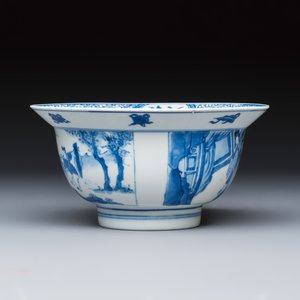 A Chinese blue and white 'Xi Xiang Ji' 'Klapmuts' bowl — foto 5