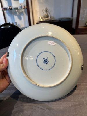 A Chinese blue and white 'Xi Xiang Ji' plate with silver mount, Yongzheng — 照片 11