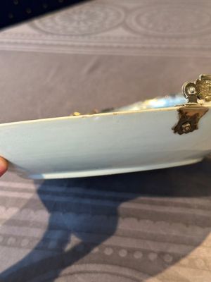 A Chinese blue and white 'Xi Xiang Ji' plate with silver mount, Yongzheng — 照片 16