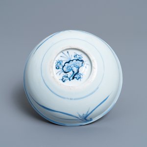 A Chinese blue and white 'Xi Xiang Ji' shallow bowl depicting Cui Yingying and her mother, Kangxi — 照片 7