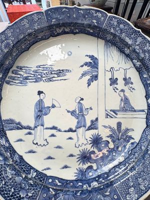 A Chinese blue and white 'Xi Xiang Ji' strainer and dish, Qianlong — 照片 2