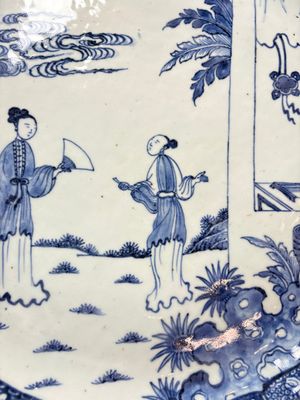 A Chinese blue and white 'Xi Xiang Ji' strainer and dish, Qianlong — 照片 4