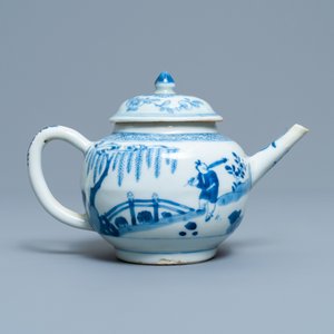 A Chinese blue and white 'Xi Xiang Ji' teapot with cover, Kangxi/Yongzheng — 照片 4