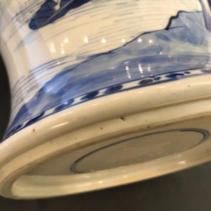 A Chinese blue and white yenyen 'river landscape' vase, Kangxi — photo 22