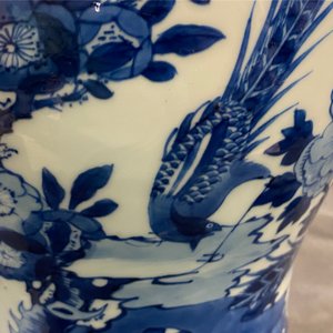 A Chinese blue and white yenyen vase with a bird among foliage, Kangxi — 照片 22