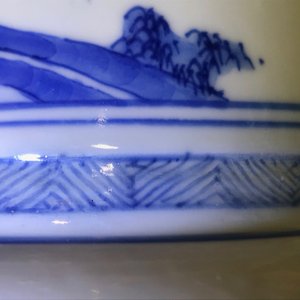A Chinese blue and white yenyen vase with fine figurative design, Kangxi — photo 12