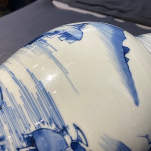 A Chinese blue and white 'yenyen' vase with fishermen in a mountainous landscape, Kangxi — photo 15