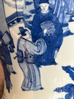 A Chinese blue and white 'yenyen' vase with narrative design, Kangxi — photo 12