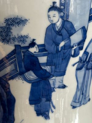 A Chinese blue and white 'yenyen' vase with narrative design, Kangxi — photo 14