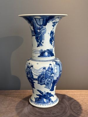 A Chinese blue and white 'yenyen' vase with narrative design, Kangxi — photo 2