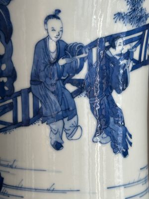 A Chinese blue and white 'yenyen' vase with narrative design, Kangxi — photo 6