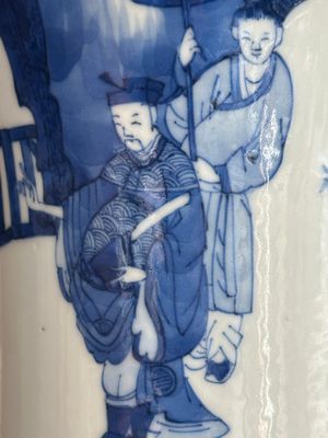 A Chinese blue and white 'yenyen' vase with narrative design, Kangxi — photo 7