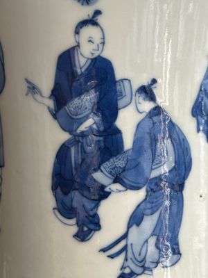 A Chinese blue and white 'yenyen' vase with narrative design, Kangxi — photo 8