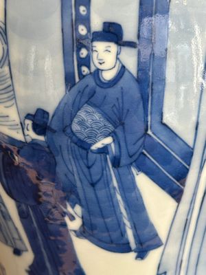 A Chinese blue and white 'yenyen' vase with narrative design, Kangxi — photo 9