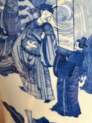 A Chinese blue and white 'yenyen' vase with narrative design, Kangxi — photo 10