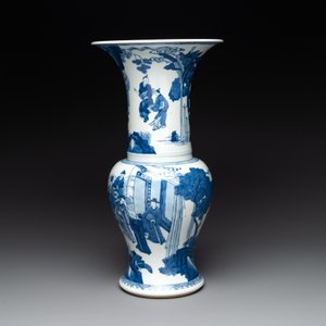 A Chinese blue and white 'yenyen' vase with narrative design, Kangxi — photo 2