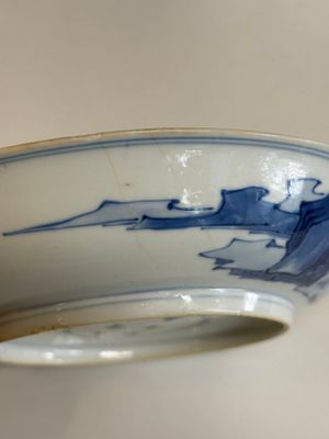 A Chinese blue and white 'Yu Ma Tu 浴馬圖' plate, Kangxi mark and of the period — photo 13