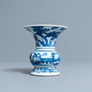 A Chinese blue and white 'zhadou', Kangxi — 照片 2