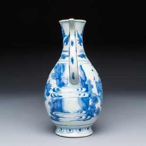 A Chinese blue and white 'Zhi Ri Gao Sheng 指日高升' ewer — 照片 5
