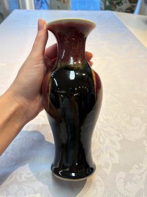 A Chinese blue-glazed jar and a flambé-glazed vase, 19/20th C. — foto 10