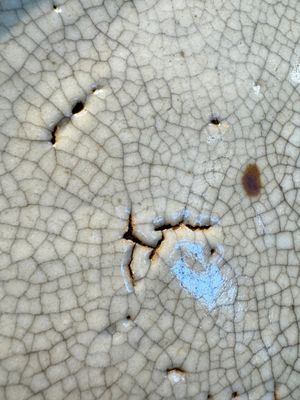 A Chinese blue-glazed shallow bowl and a ge-type dish — photo 13