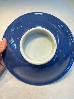 A Chinese blue-glazed shallow bowl and a ge-type dish — photo 20
