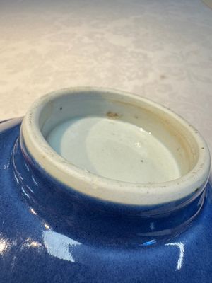 A Chinese blue-glazed shallow bowl and a ge-type dish — photo 21
