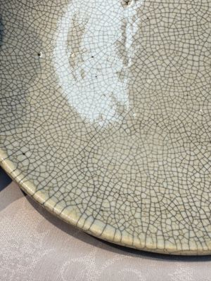 A Chinese blue-glazed shallow bowl and a ge-type dish — photo 3